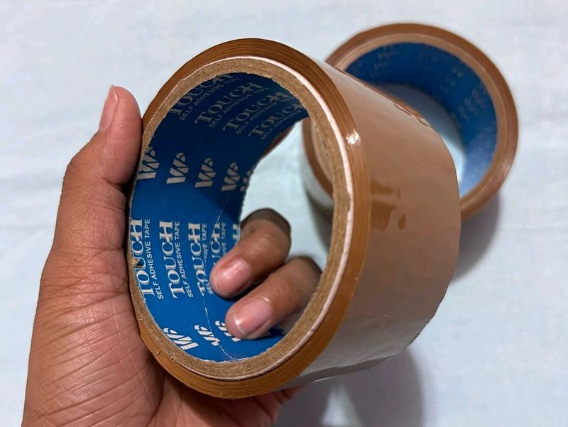 Combo Of 2 Brown Self Adhesive Tape 🟤