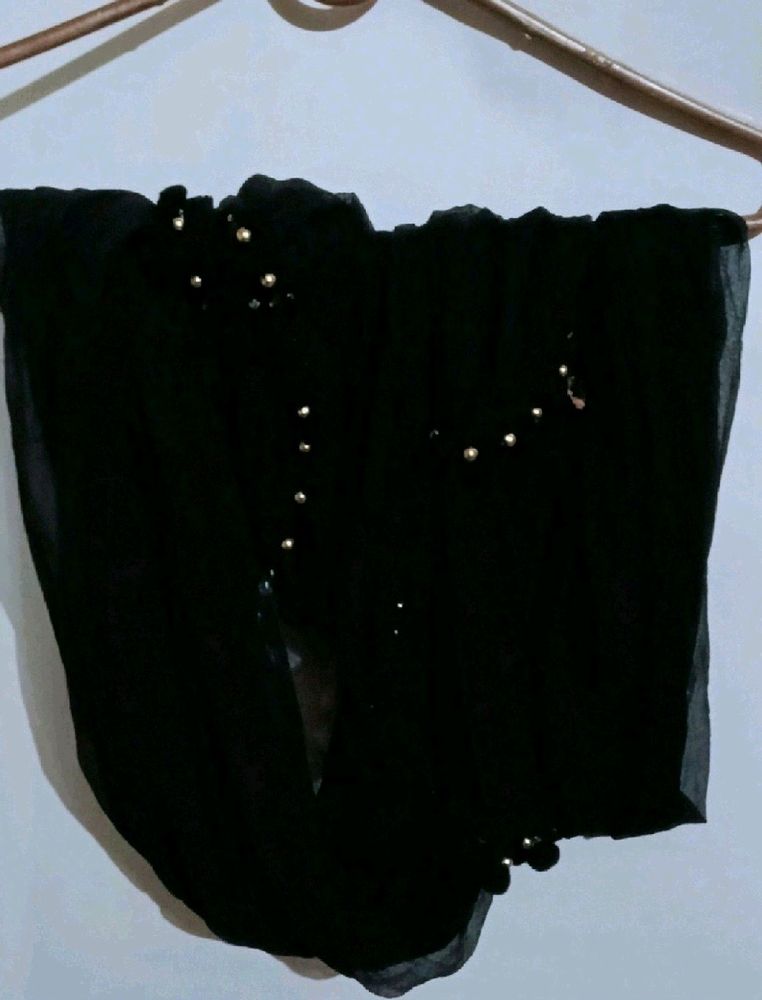 Black Net Dupatta