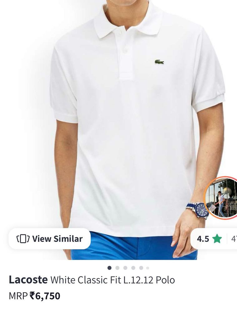 Lacoste White T Shirt