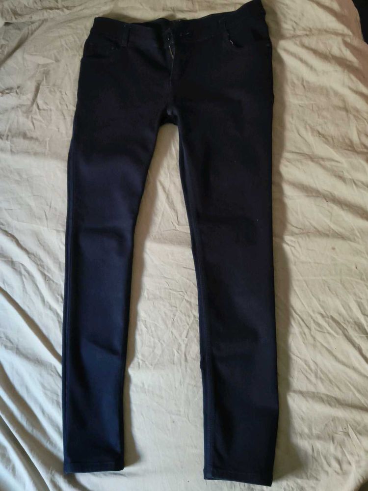 Women's Navy Blue Denim Jeans