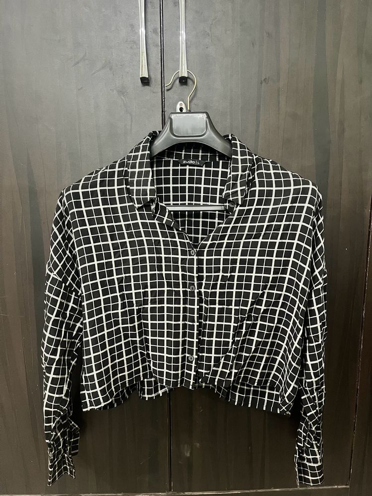 Zudio Checkered Crop Shirt.