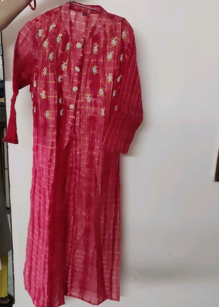 Chanderi Slit Kurti