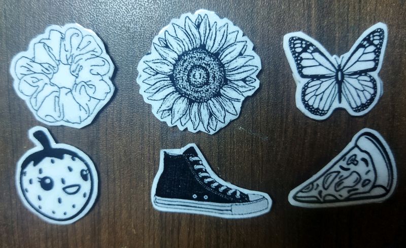 Aesthetic Stickers! (Black+White)