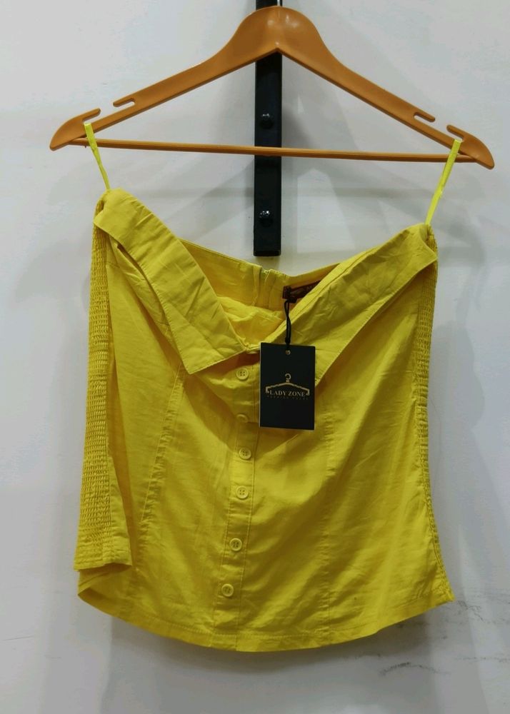 Yellow Crop Top