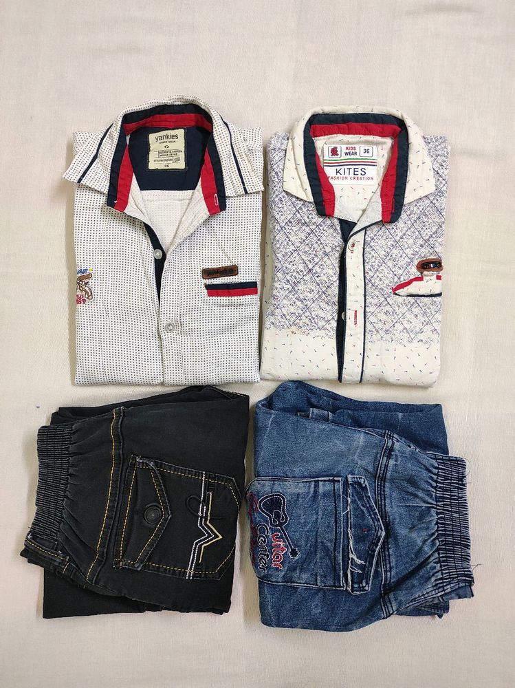 Combo of 2 Shirts With Denims