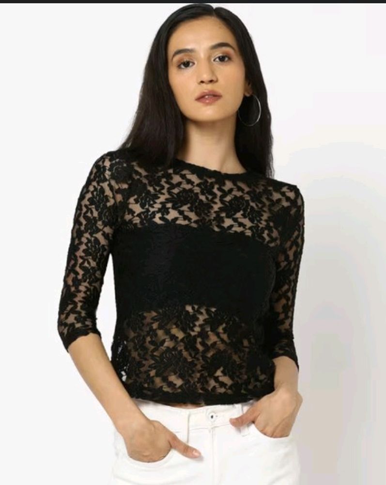 Black Net Top