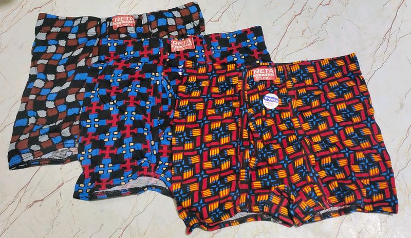 3 Pieces Printed Cotton Underwear