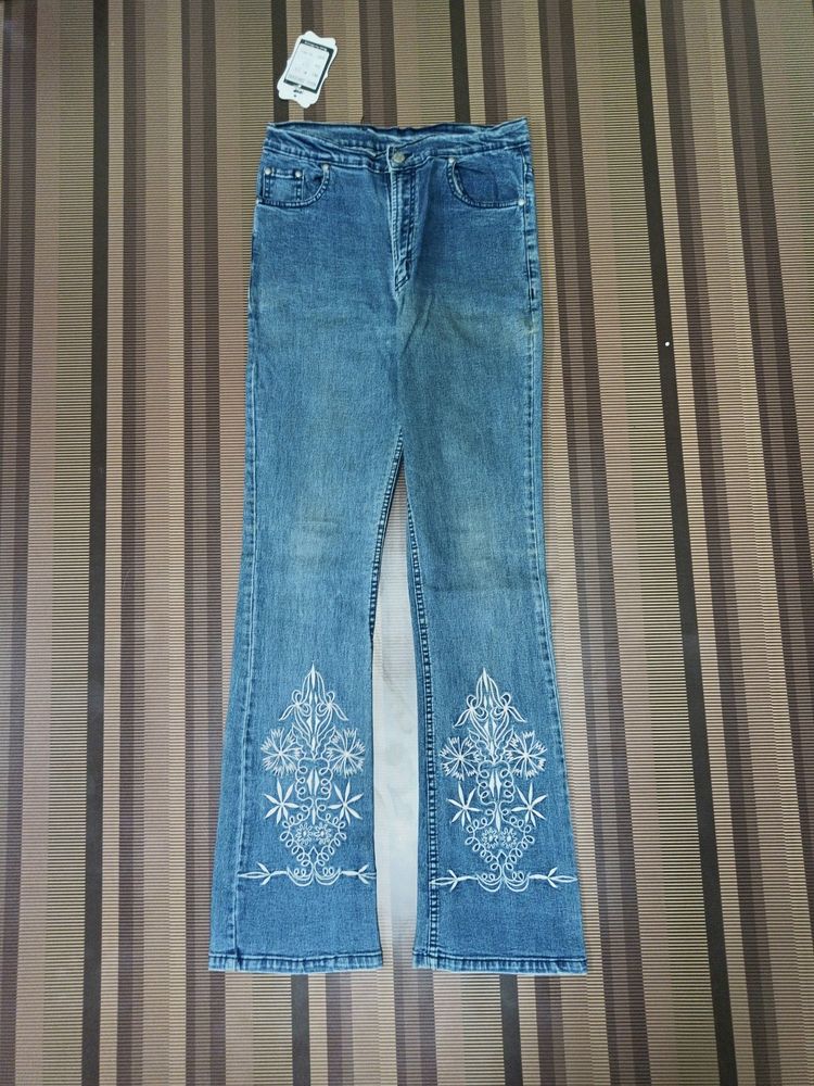 X-100 Size-30 Bootcut Women Denim Jeans