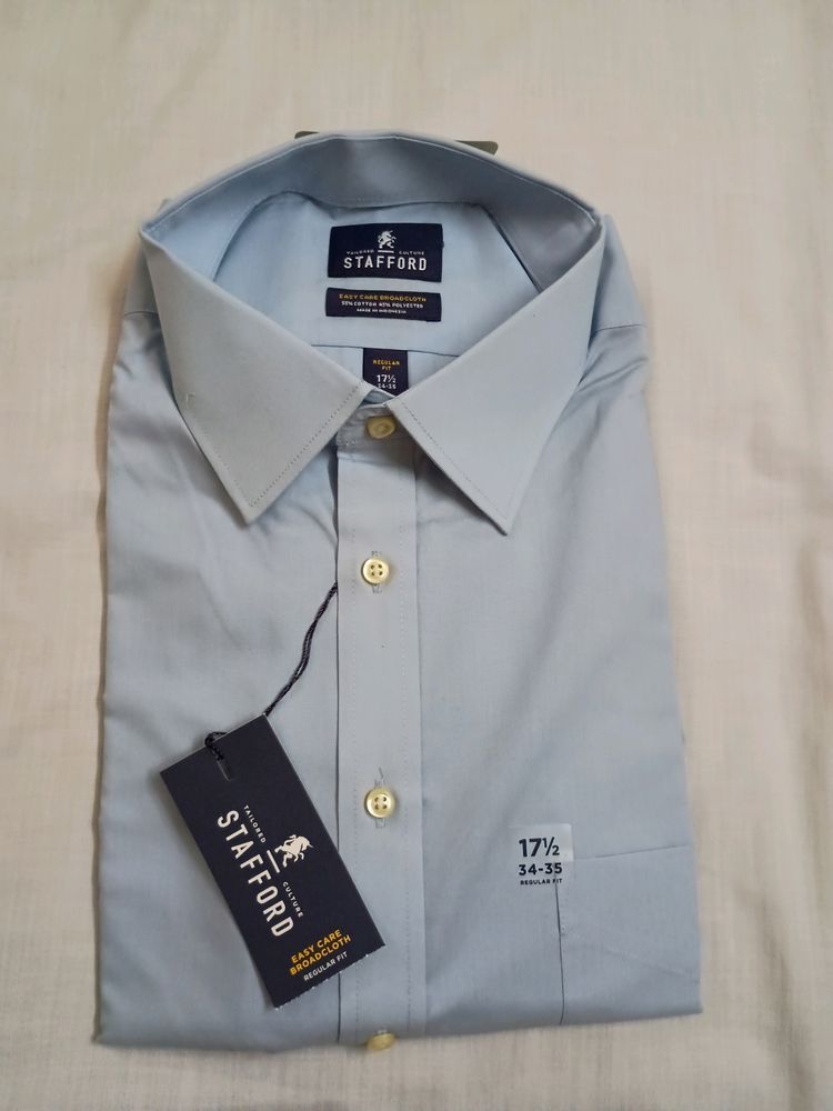 Stafford Plain Blue Men's Shirt (New)