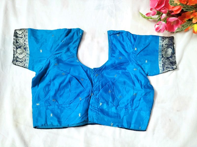 Blue Silk Blouse