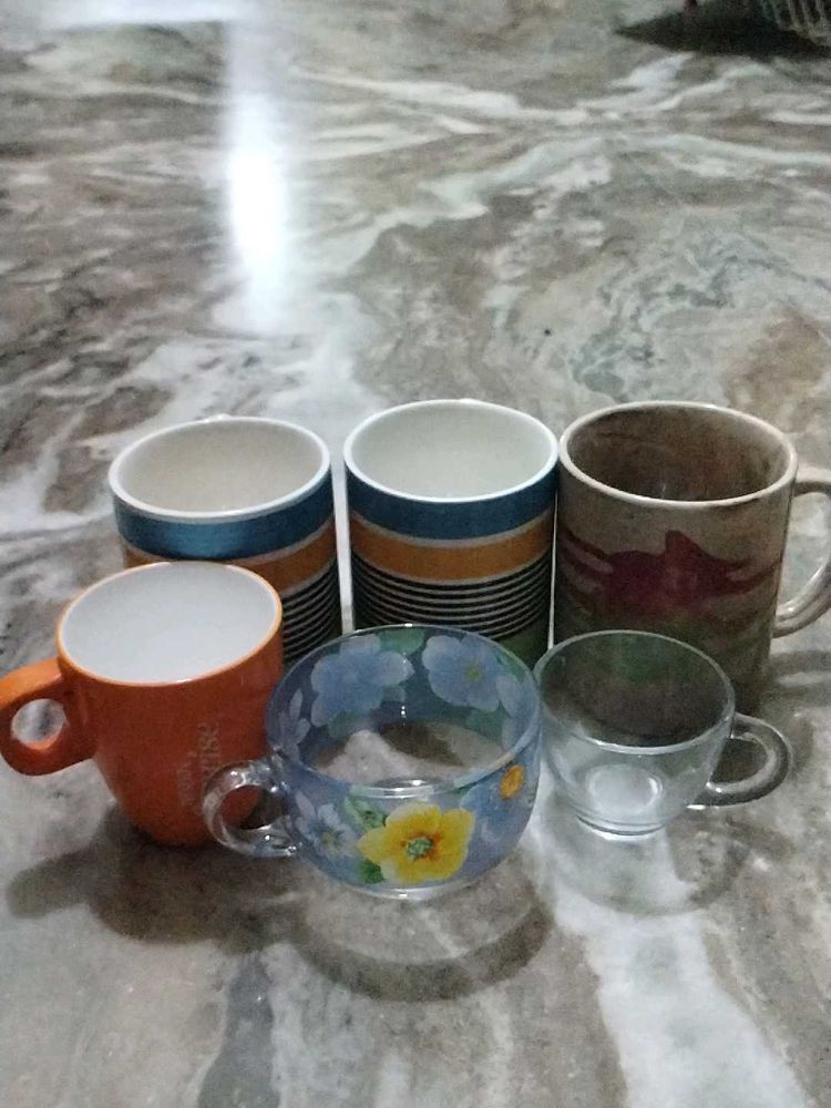 Set Of 6 New Tea Mugs