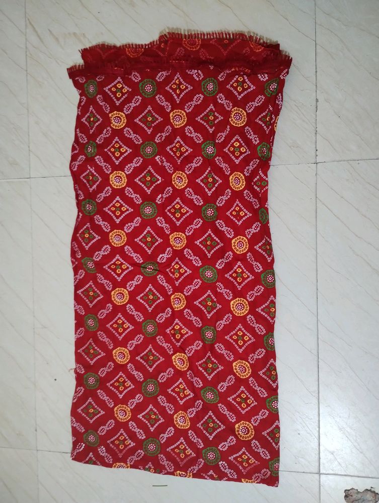 Printed Red Dupatta For Women