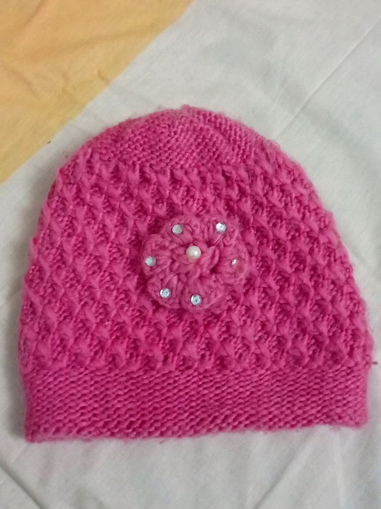 Pink Woollen Cap