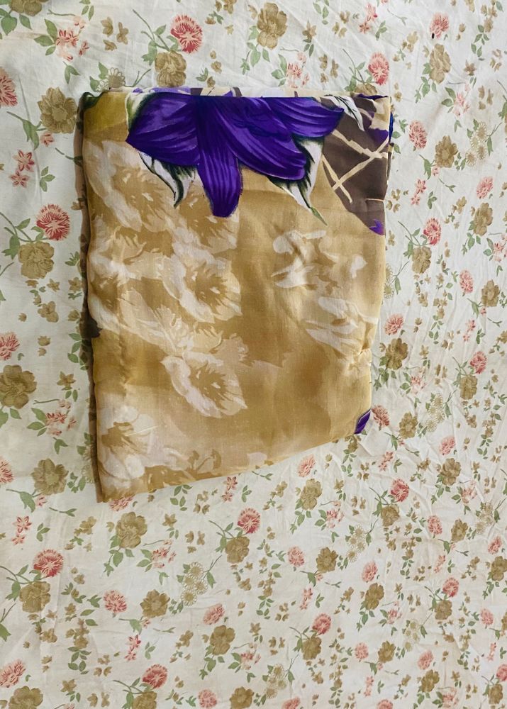 New Purple Flower Saree