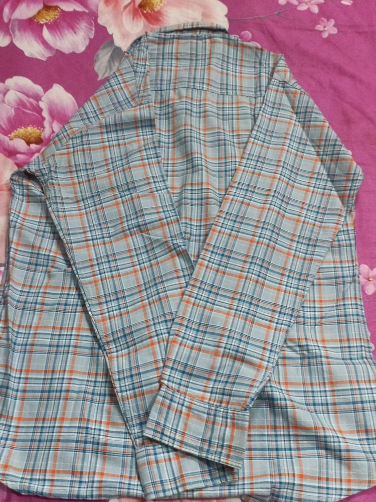 Cotton Checkered Shirt XL Size