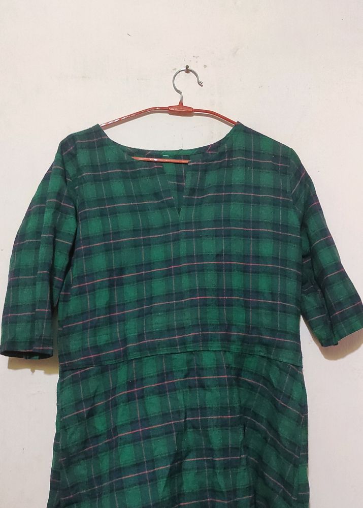 Dark Green Women Top