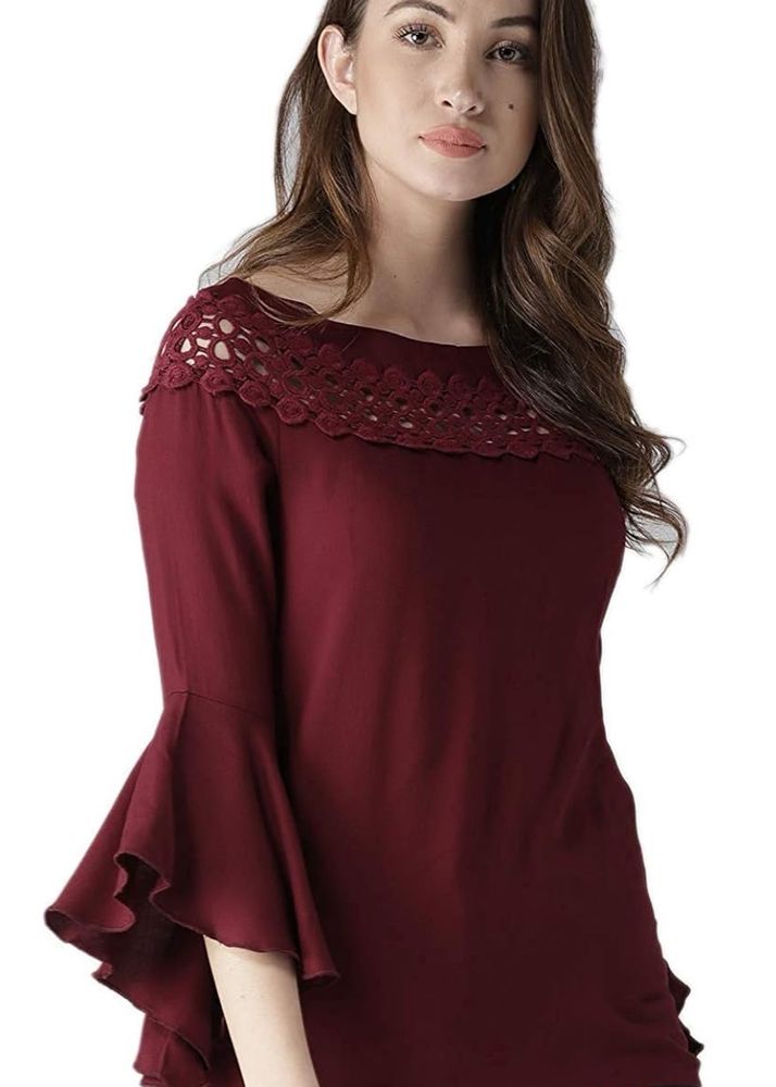 Style Quotient Maroon Top