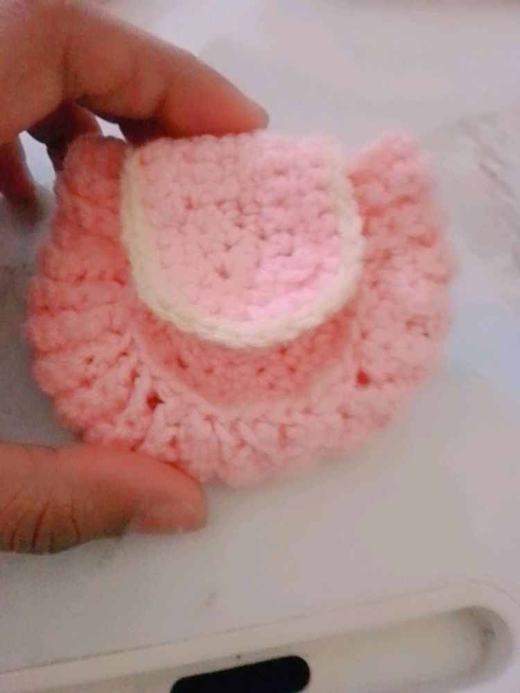 Cute Woolen Pink Pouch