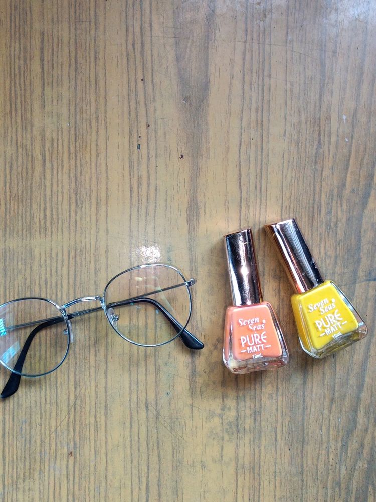 A Combo Of Sunglasses And Nailpaints