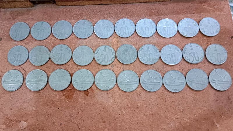 50 Paisa Old Coin Set Of 30