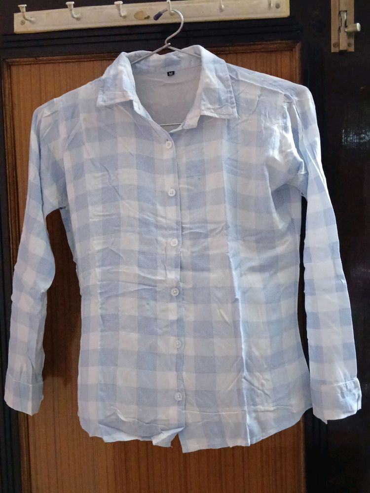 Baby Blue Check Shirt