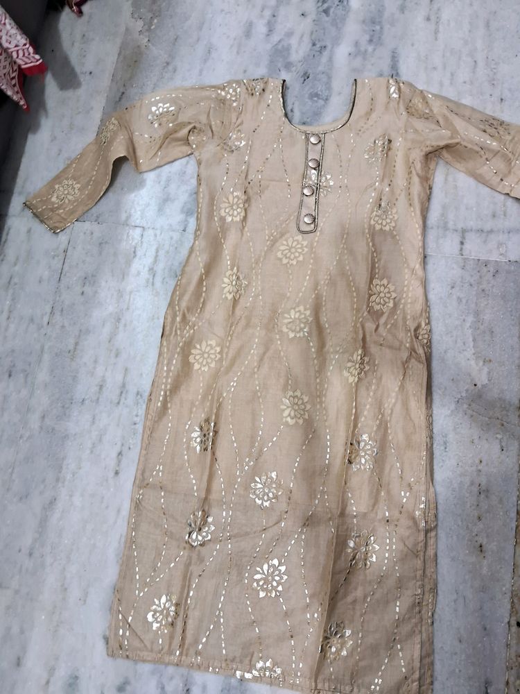 CREAM KURTA