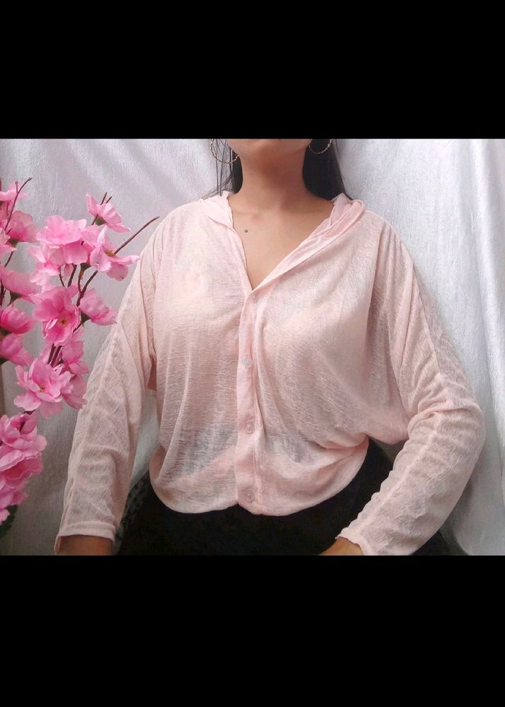 Sheer Sweater Like Plus Size Top