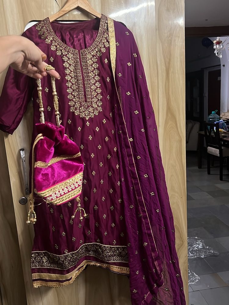 silk Punjabi suit