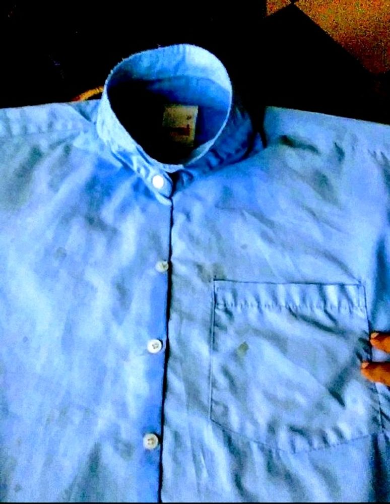 Kumar Light Blue 🎽Polyester Cotton Shirt.🎽