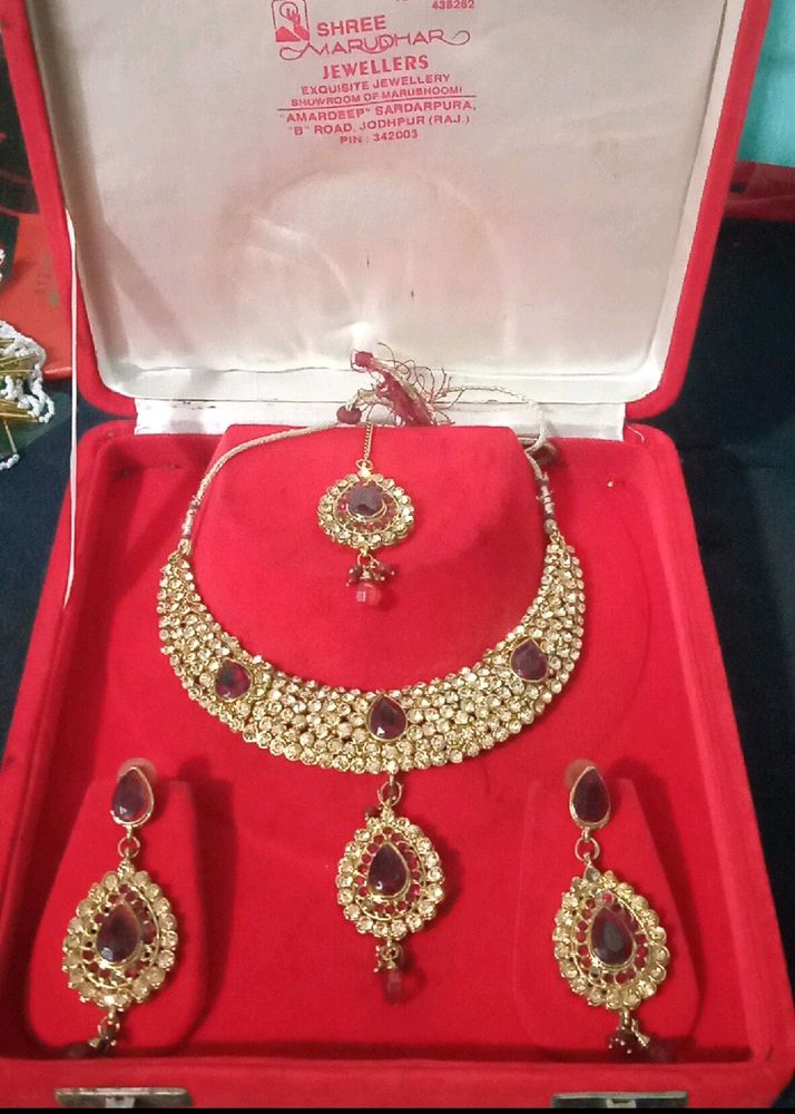 💥🎀set Of Chain,Earrings,&Mangtika🎀💥