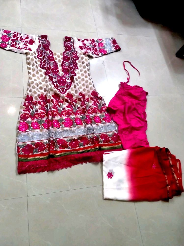 Brand New Anarkali Kurta With Chudhidar And Dupatta