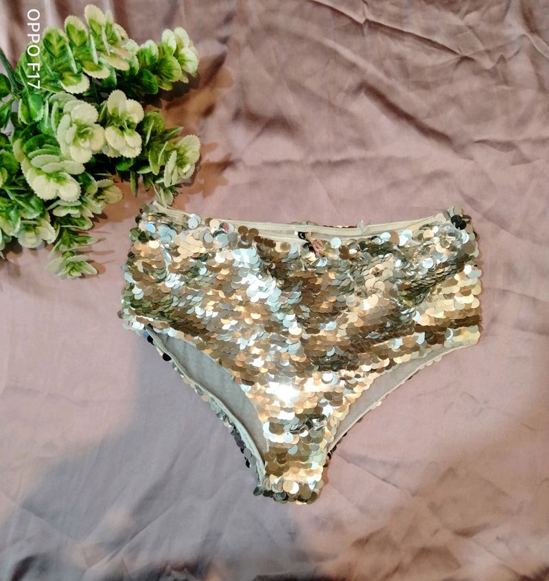 Silver Big Sequins Panty