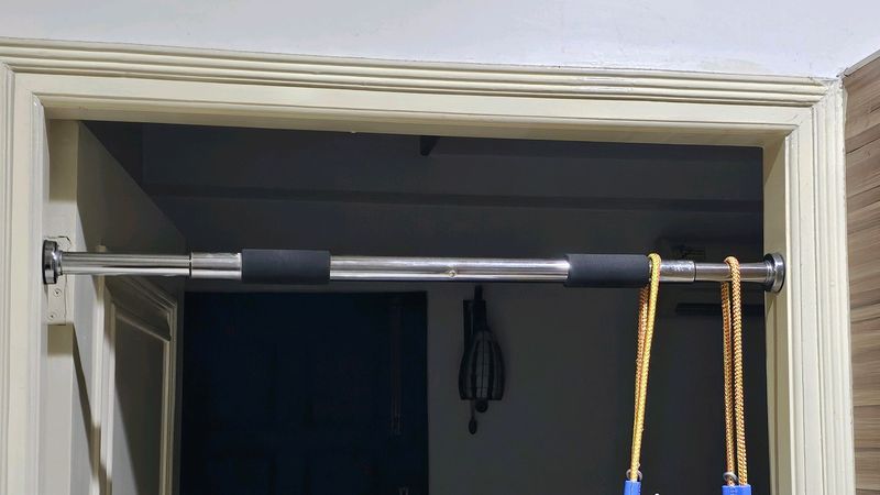 Door Hanging Barbell Rod Chrome