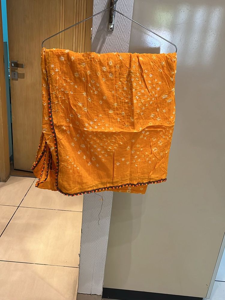 Orange Bandhani Dupatta