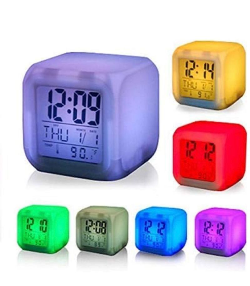 Color Changing Digital Alarm Clock - 1 Pc