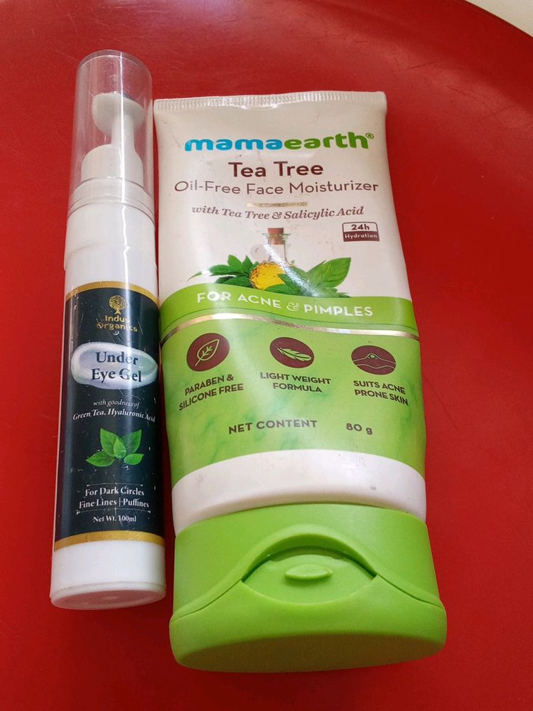 Mamaearth Facewash And Under Eye Gel Indusorganic