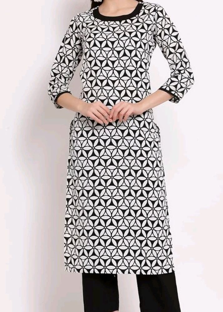 B/W Printed Kurti