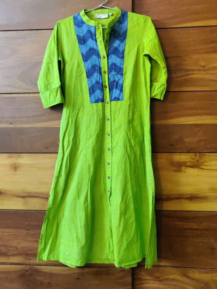 Beautiful Green Cotton Kurta