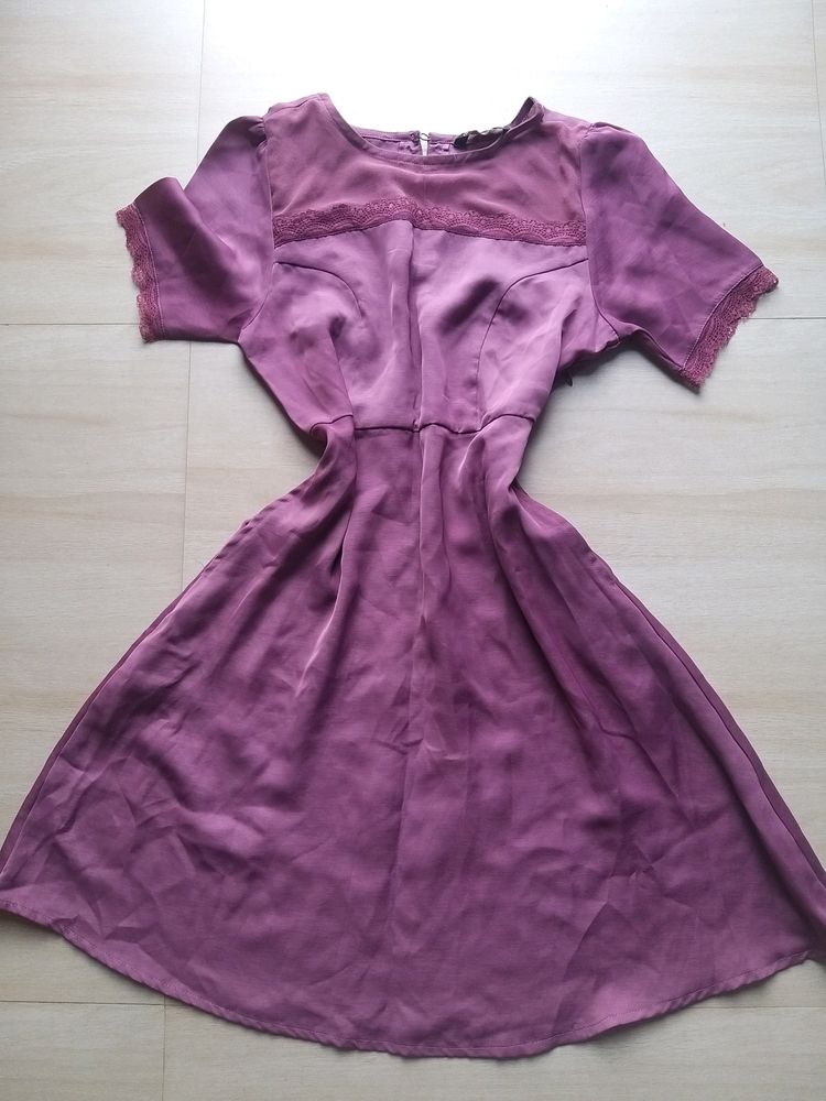 Dressberry Women's Mauve A-line Dress.