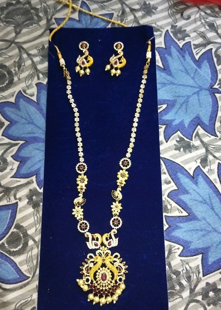 Jewellery Set (1 Gram Gold) And Bridal Blouse