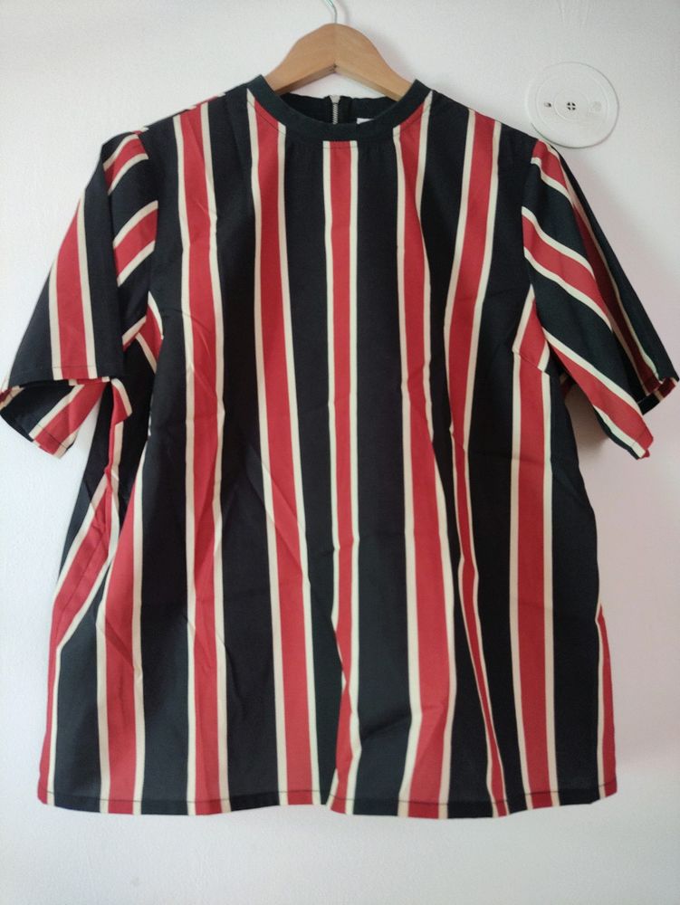 Multicolored Striped Top For Women, L