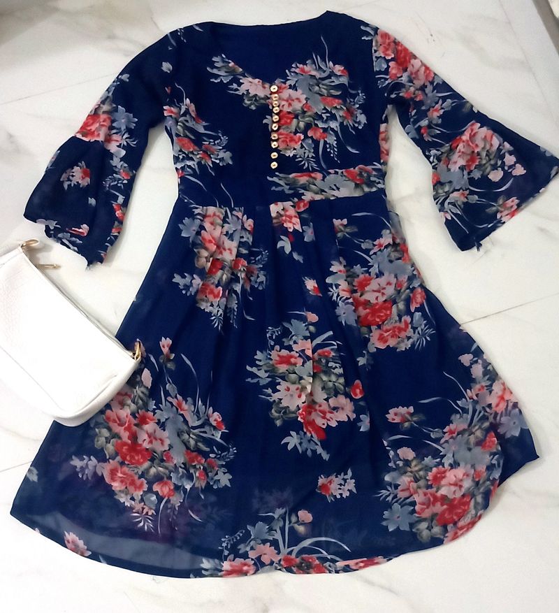 Blue Floral Dress