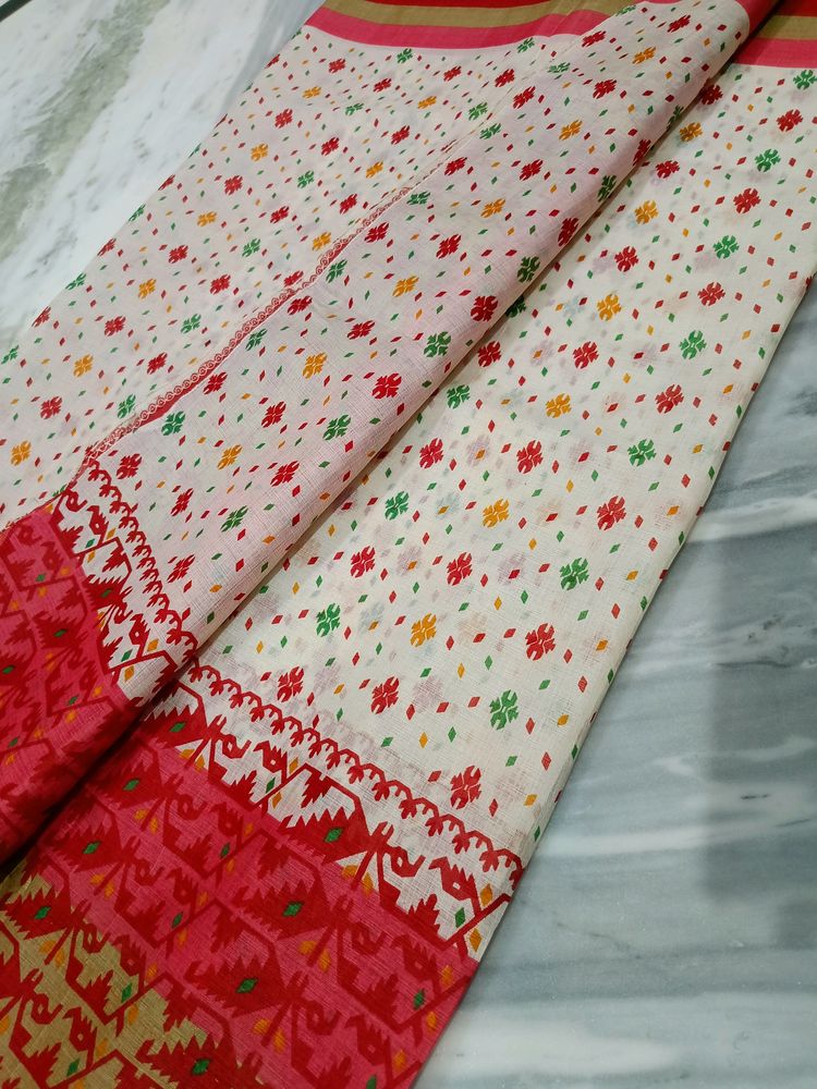 Bengali Traditional Red Saree