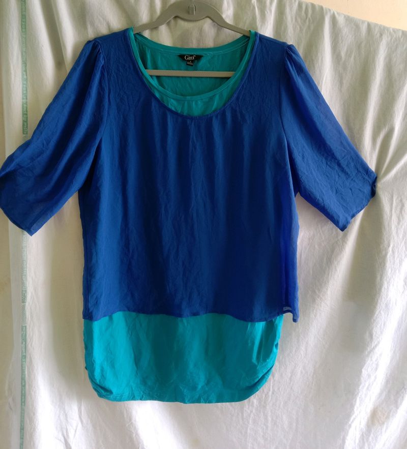 Blue vintage imported top(Women)