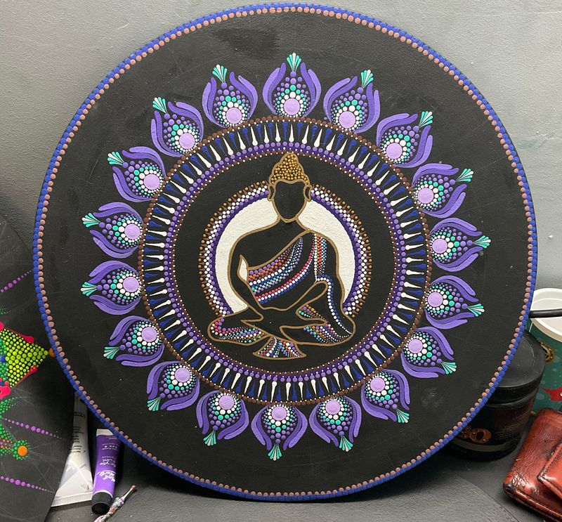 Budha Dot Art Mandala HANDMADE