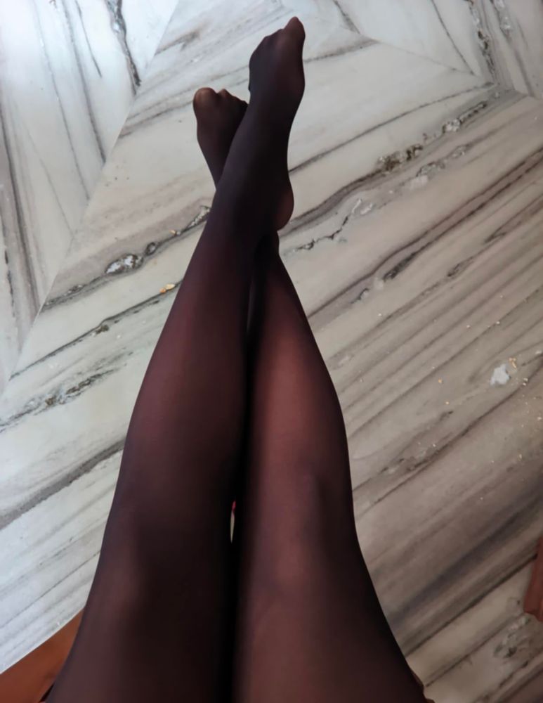 Combo: BLACK and NUDE Multi-Yarn Sheer Stockings