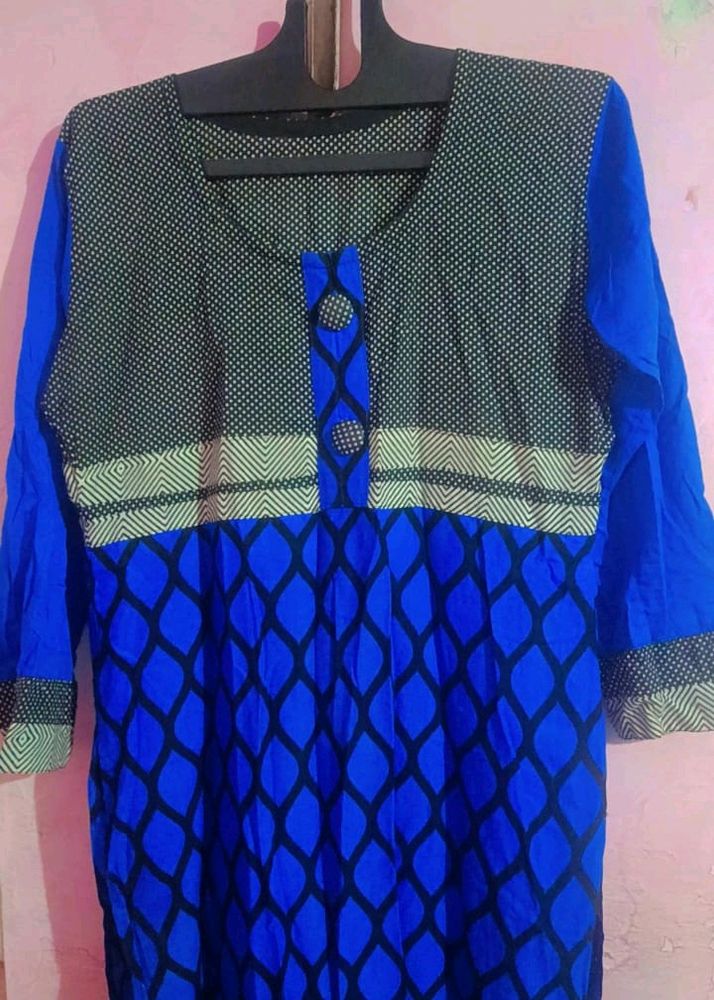 Cotton Blue Kurti