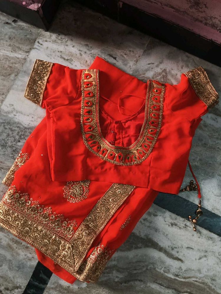 Beautiful Orange Saree