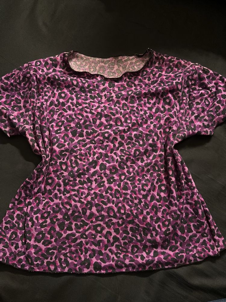 Purple Animal Print Top