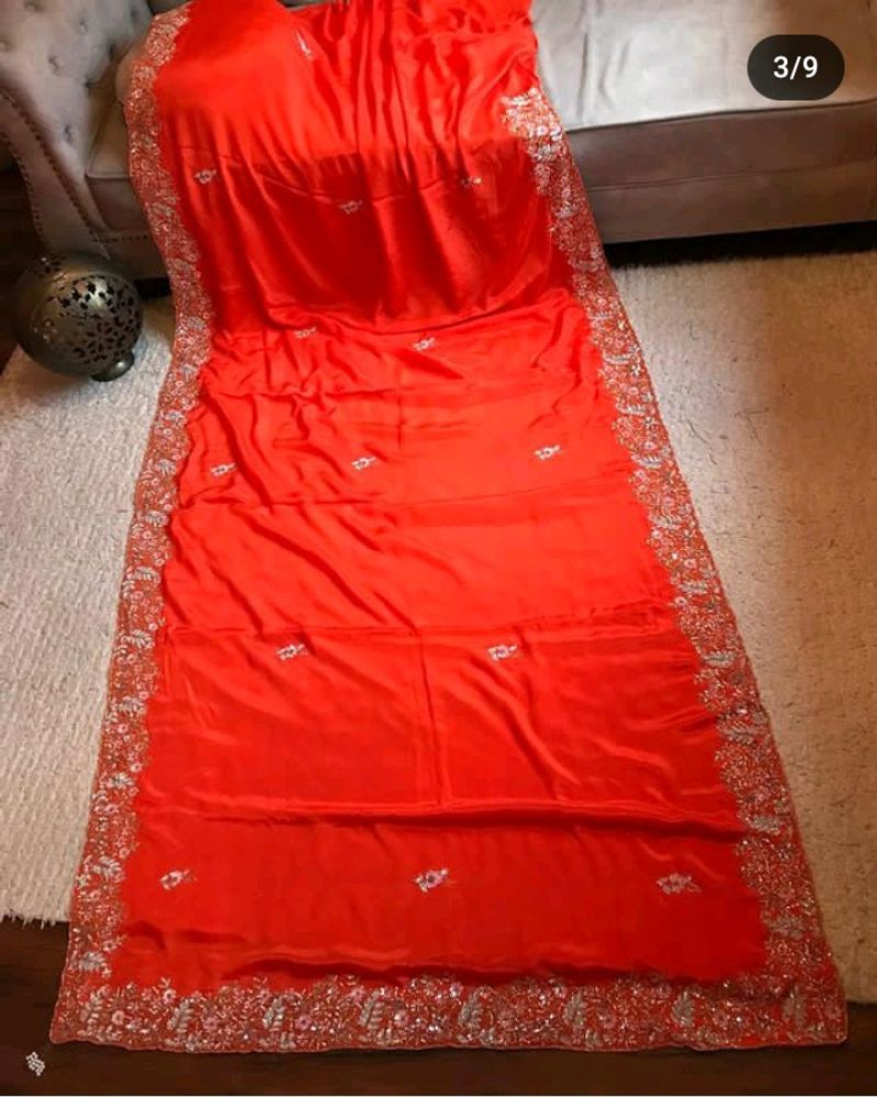 Embroidery Work Saree